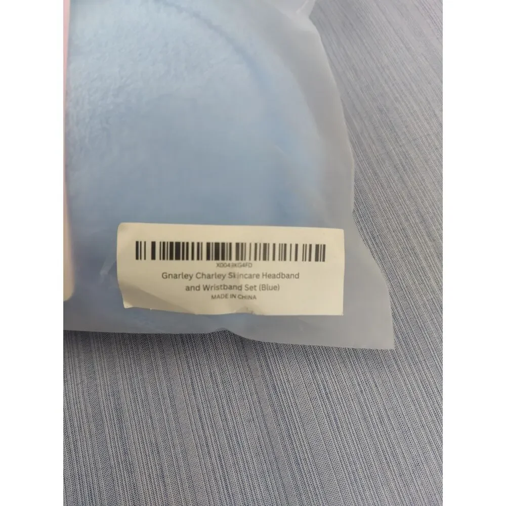 Skincare Headband And Wristband Set (Blue)